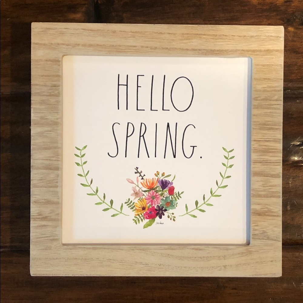 Rae Dunn wooden HELLO SPRING sign
